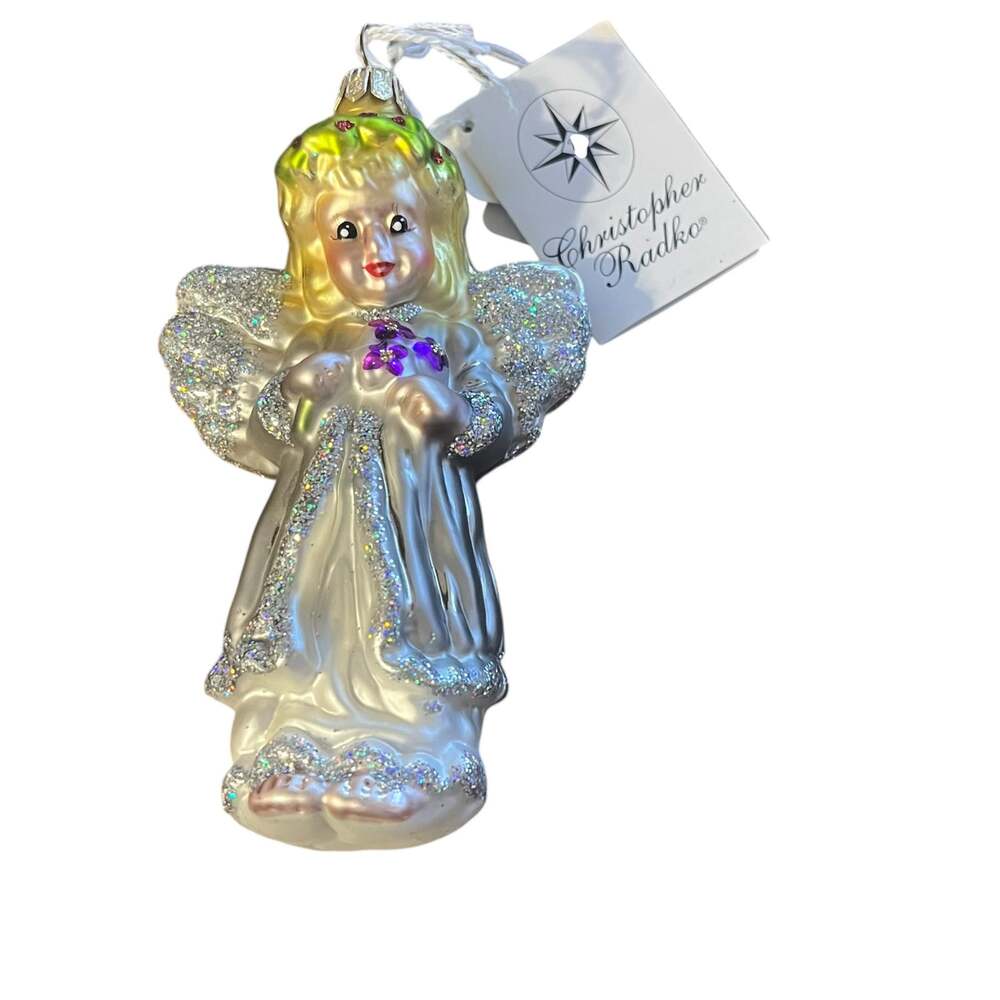 Christopher Radko Glass Blown Angel Ornament